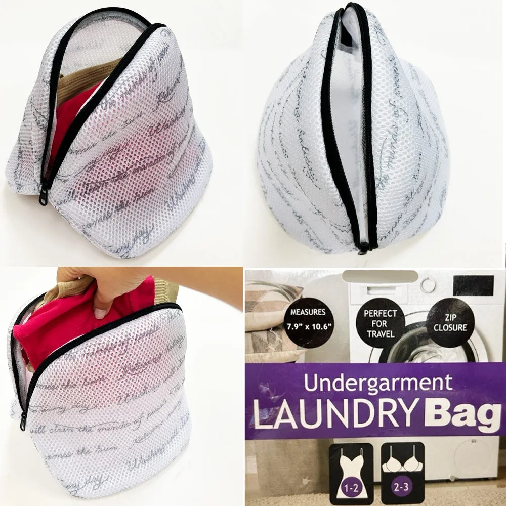 2 Pc Large Mesh Laundry Delicates Wash Bag Bra Socks Intimates Undergarments