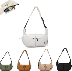 2025 New Large Capacity Messenger Canvas Bag, Large Crossbody Bag Shoulder Purse, Vintage Water Resistant Canvas Satchel