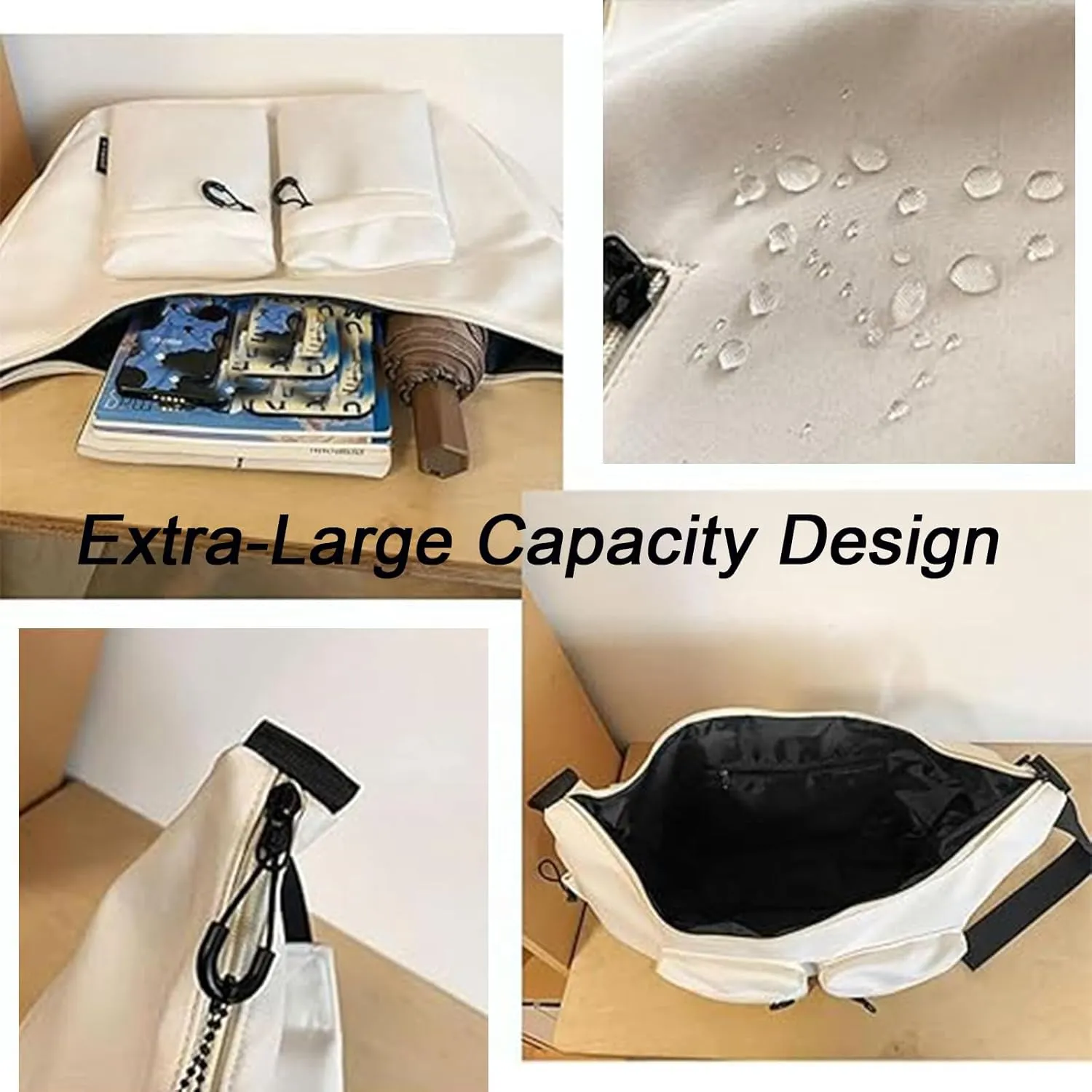 2025 New Large Capacity Messenger Canvas Bag, Large Crossbody Bag Shoulder Purse, Vintage Water Resistant Canvas Satchel