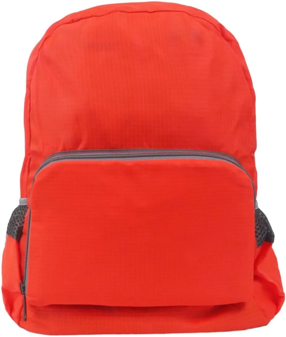 25L Backpack Packable Foldable Ultra Lightweight Water Resistant Durable Camping Outdoor Mountaineering Riding Travel Daypack (Orange)