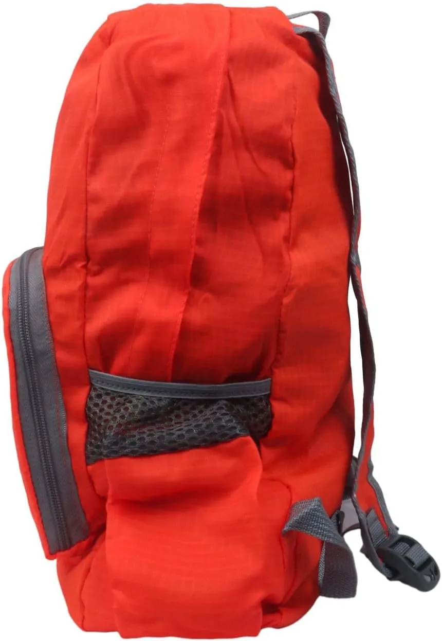25L Backpack Packable Foldable Ultra Lightweight Water Resistant Durable Camping Outdoor Mountaineering Riding Travel Daypack (Orange)