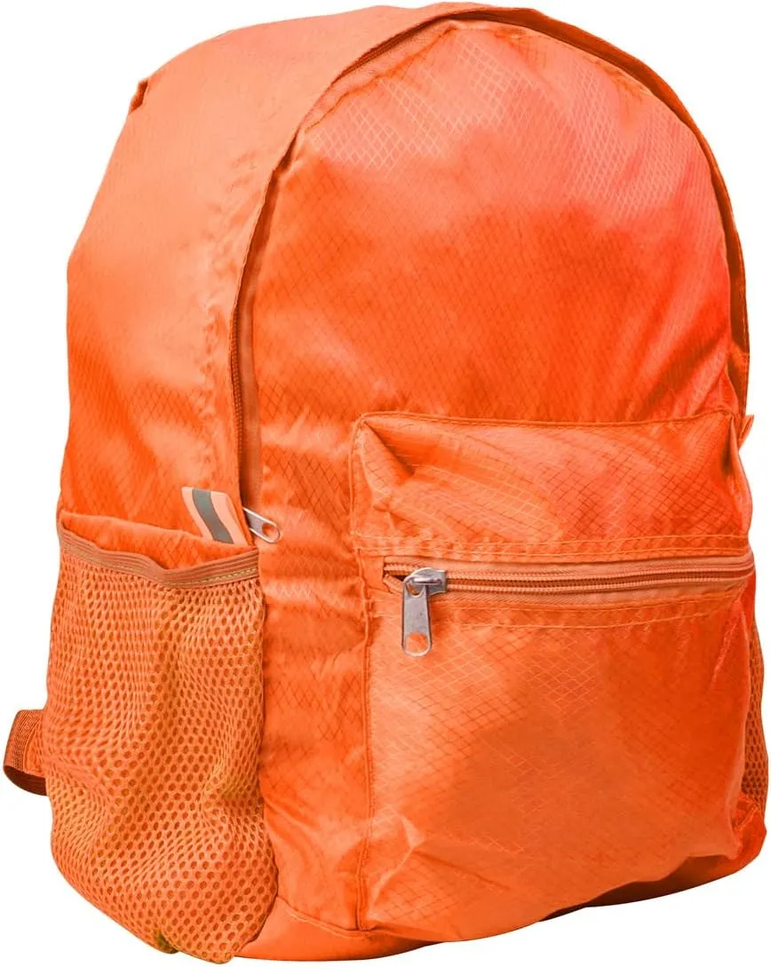 25L Backpack Packable Foldable Ultra Lightweight Water Resistant Durable Camping Travel Hiking Daypack for Men Women (Orange)