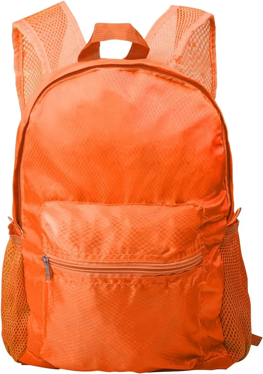 25L Backpack Packable Foldable Ultra Lightweight Water Resistant Durable Camping Travel Hiking Daypack for Men Women (Orange)