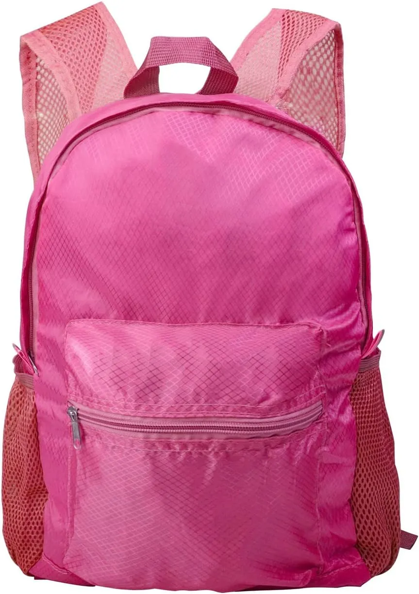 25L Backpack Packable Foldable Ultra Lightweight Water Resistant Durable Camping Travel Hiking Daypack for Men Women (Pink)