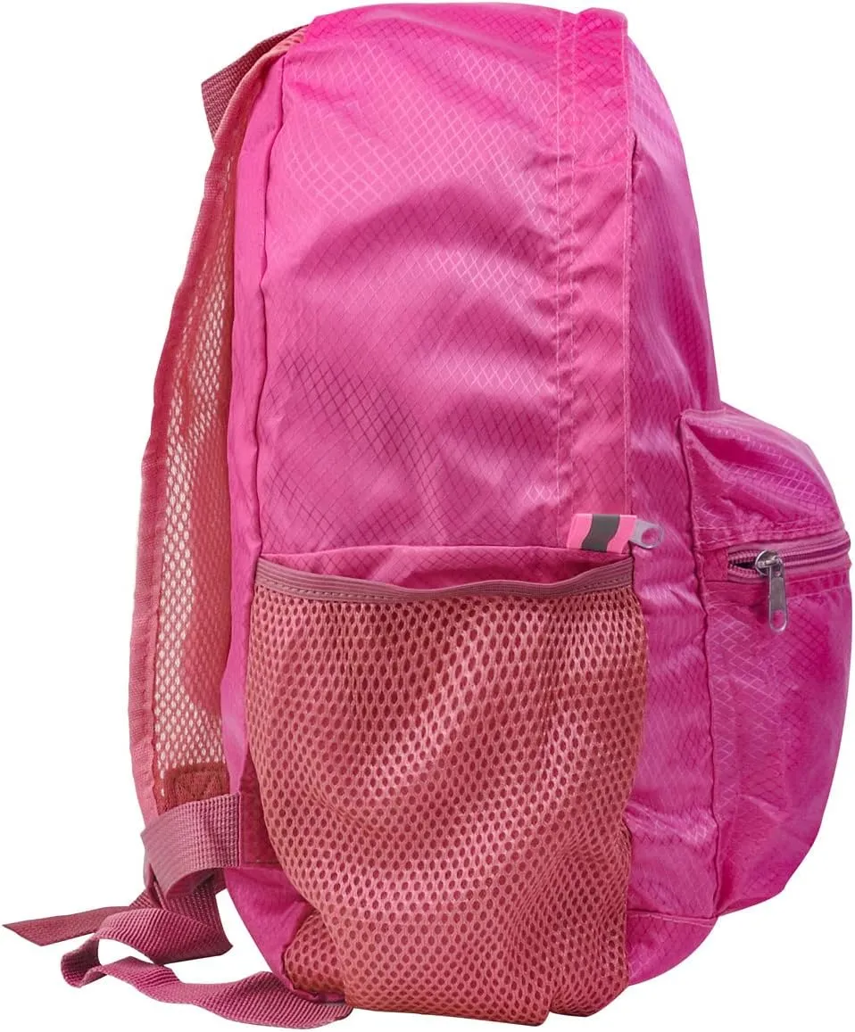 25L Backpack Packable Foldable Ultra Lightweight Water Resistant Durable Camping Travel Hiking Daypack for Men Women (Pink)