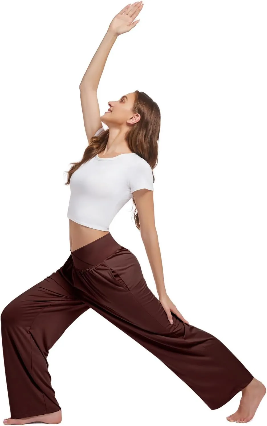3 Pack Women's Wide Leg Pants Crossover with Pockets High Waist Loose Sweatpants Casual Lounge Yoga Workout Palazzo