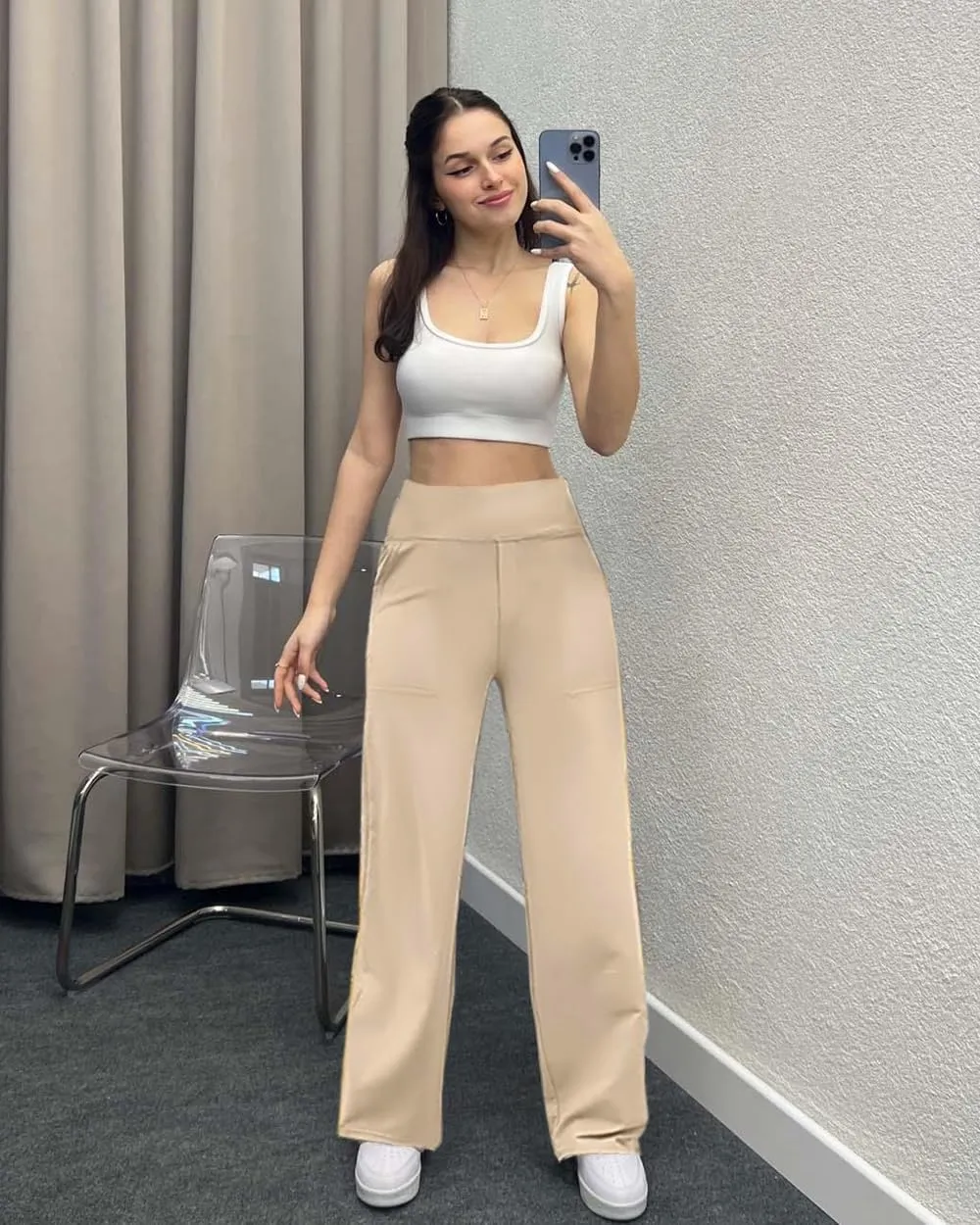3 Pack Yoga Pants Women's Wide Leg Pants High Waist Elastic Sweatpants pantsLounge Pants with Pockets