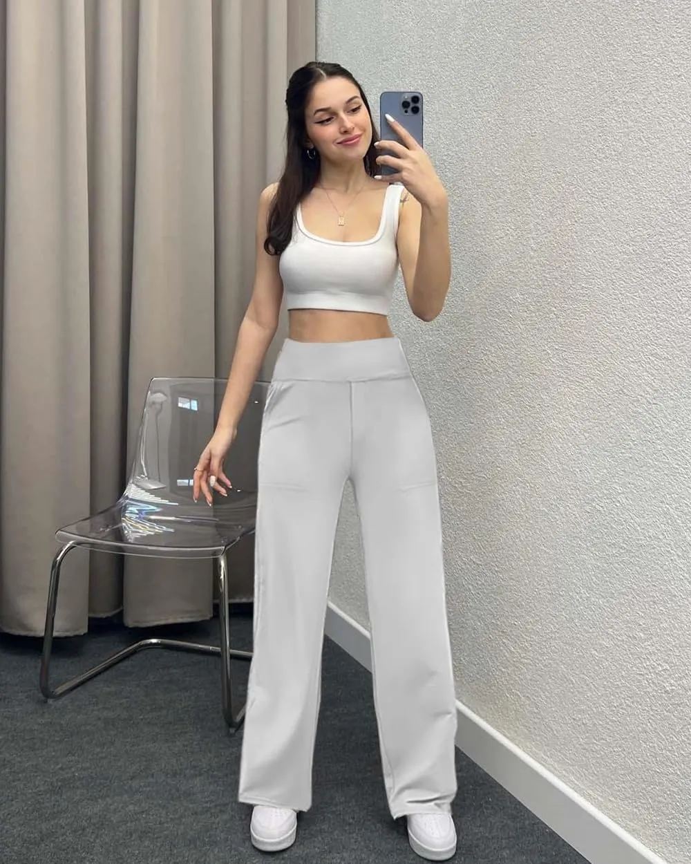 3 Pack Yoga Pants Women's Wide Leg Pants High Waist Elastic Sweatpants pantsLounge Pants with Pockets