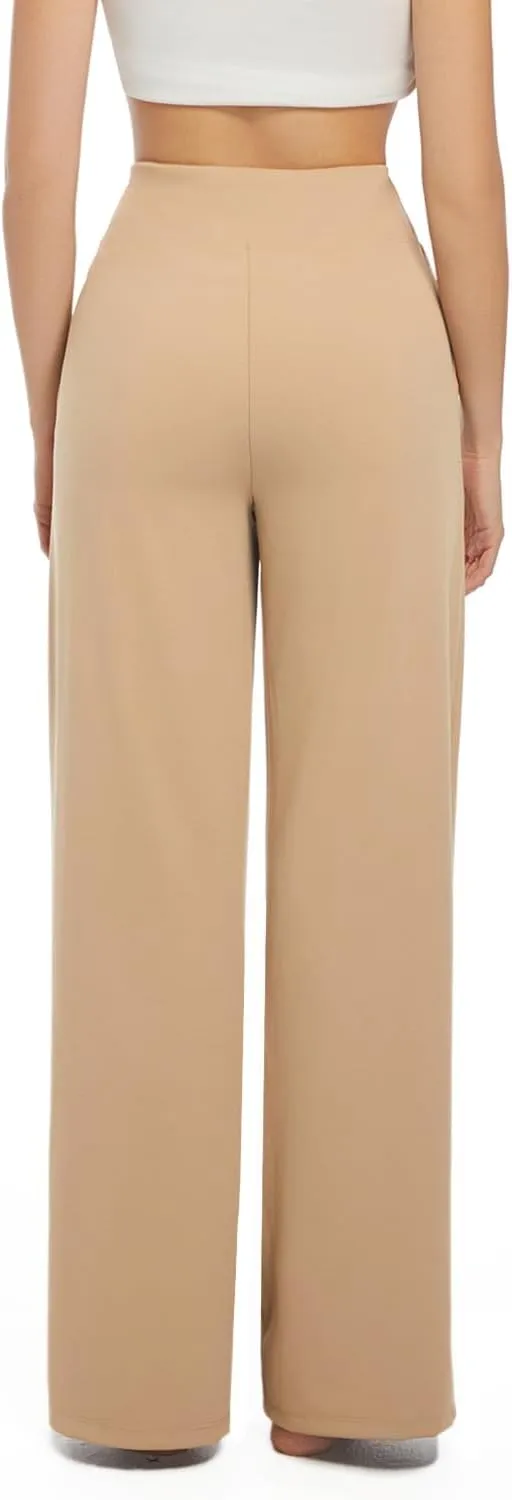 3 Pack Yoga Pants Women's Wide Leg Pants High Waist Elastic Sweatpants pantsLounge Pants with Pockets