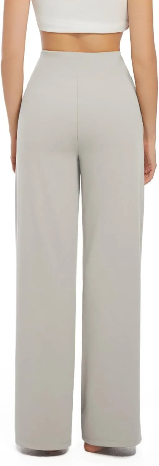 3 Pack Yoga Pants Women's Wide Leg Pants High Waist Elastic Sweatpants pantsLounge Pants with Pockets