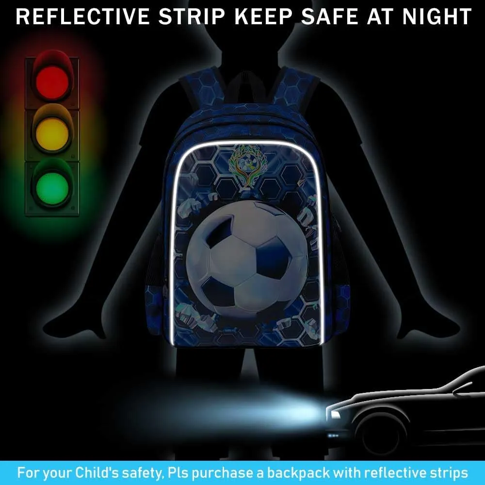 3PCS Dinosaur Backpack for Boys, 16 Inch Kids Water Resistant Preschool Elementary Kindergarten Bookbags and Lunch Box