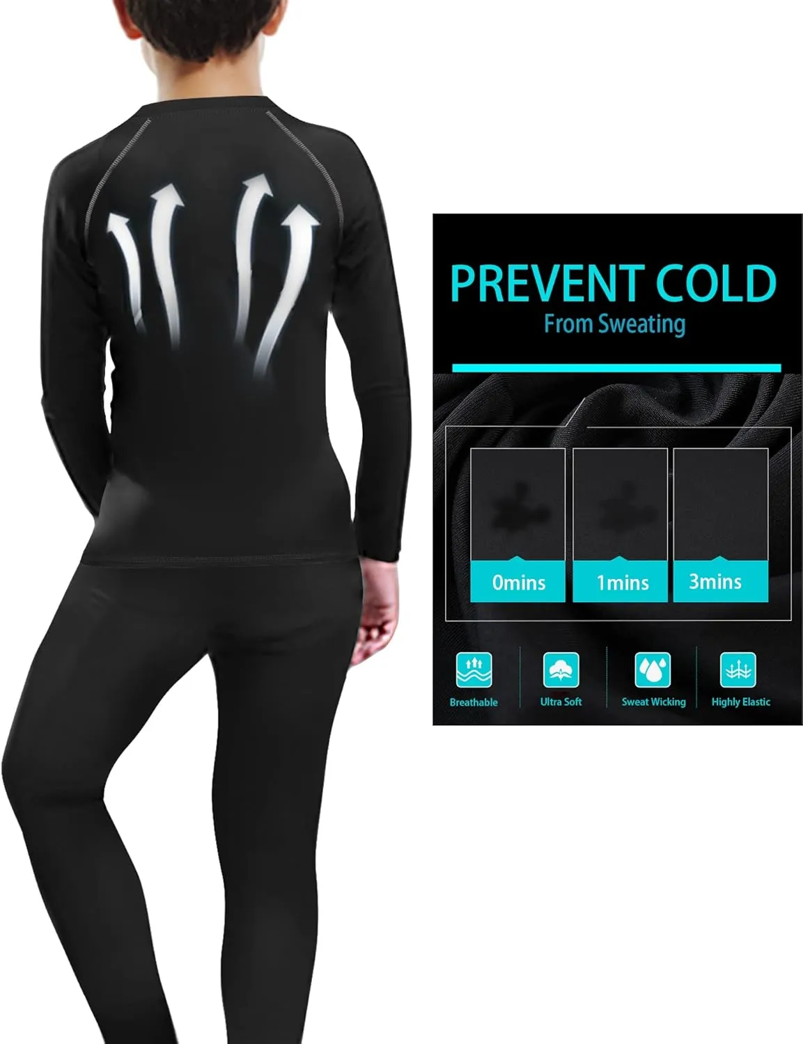 4 Pack Youth Boys Compression Pants Leggings Tights Athletic Base Layer Under Pants Gear for Football Sports