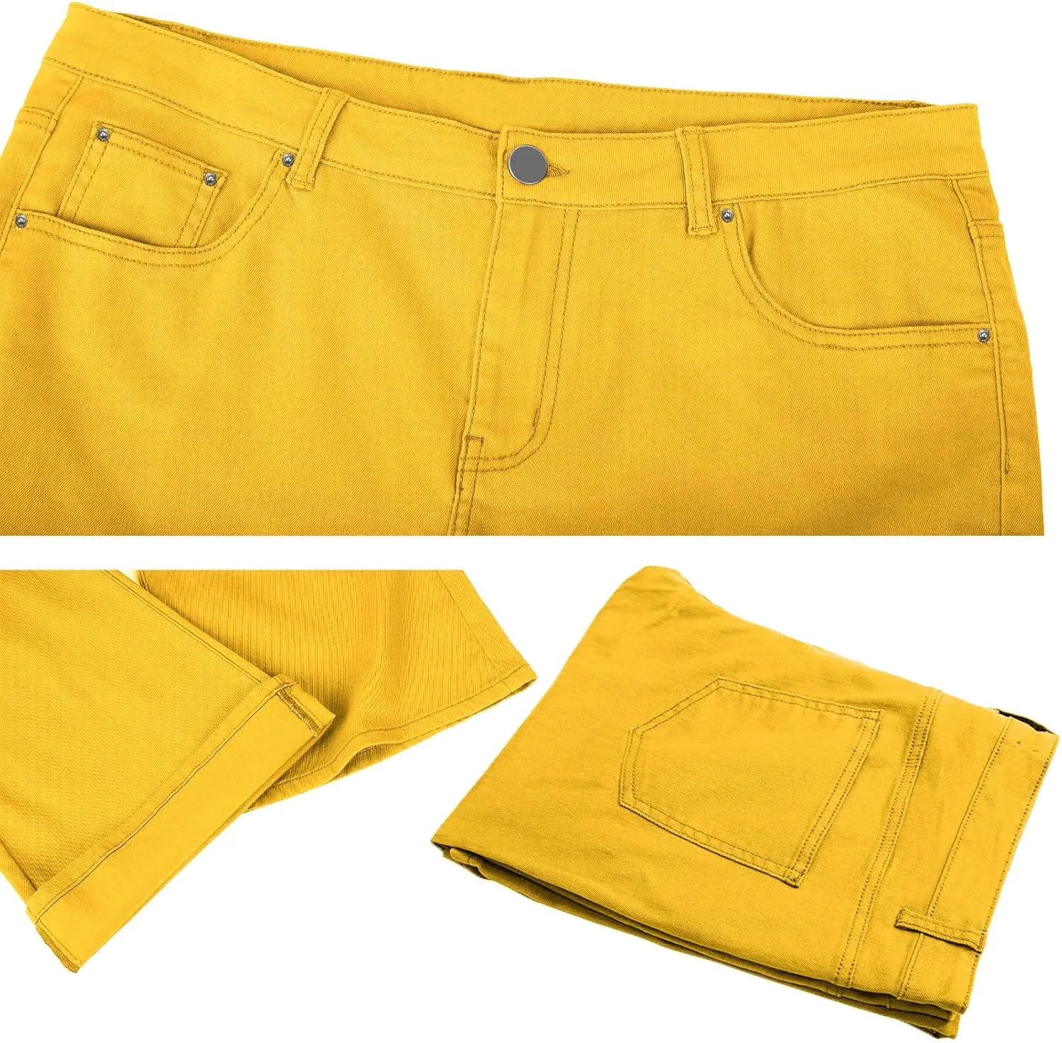 70SFUSION Men's Relaxed Fit Vintage Jeans, Classic 70s Style Bell Bottom Denim Pants