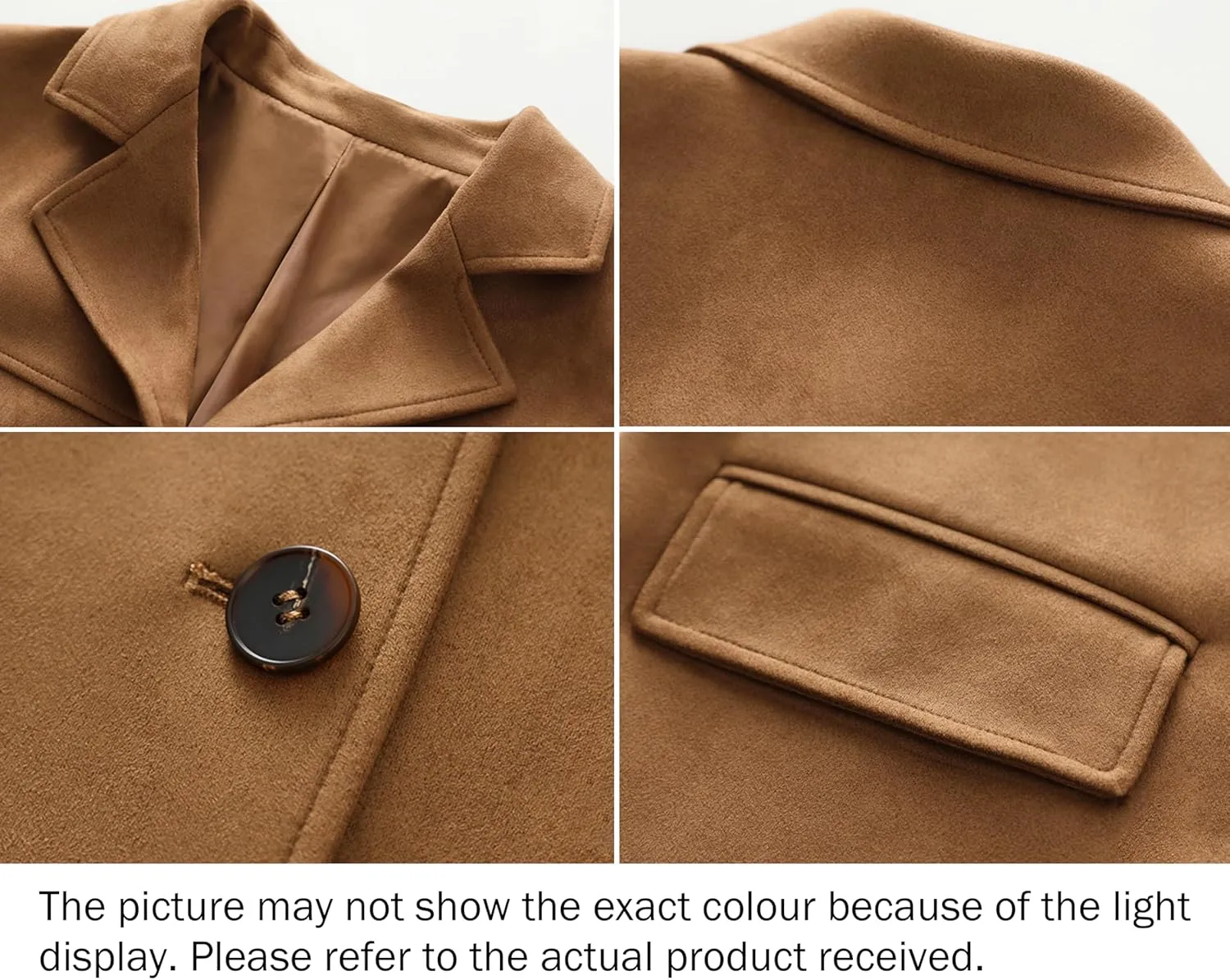 Ababalaya Women's Faux Suede Blazer Thick Jacket 2024 Fall Fashion Casual Coat