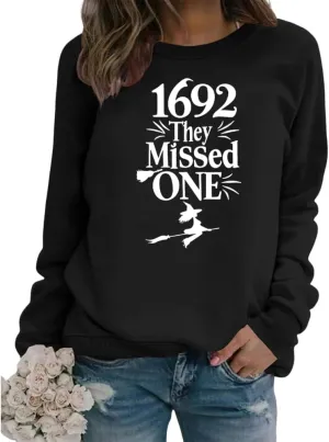 Akivide 2024 Novelty Halloween Graphic Printed Sweatshirt for Women,Oversized Casual Loose Long Sleeve Crewneck Pullover Tops