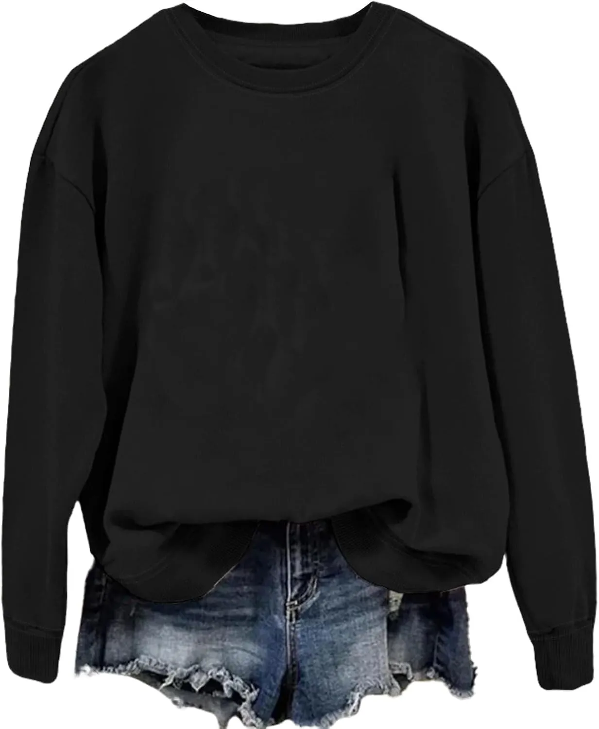 Akivide 2024 Novelty Halloween Graphic Printed Sweatshirt for Women,Oversized Casual Loose Long Sleeve Crewneck Pullover Tops