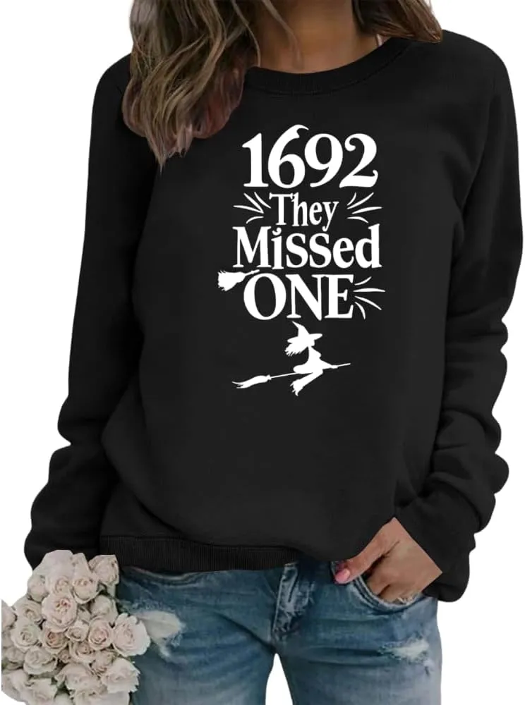 Akivide 2024 Novelty Halloween Graphic Printed Sweatshirt for Women,Oversized Casual Loose Long Sleeve Crewneck Pullover Tops