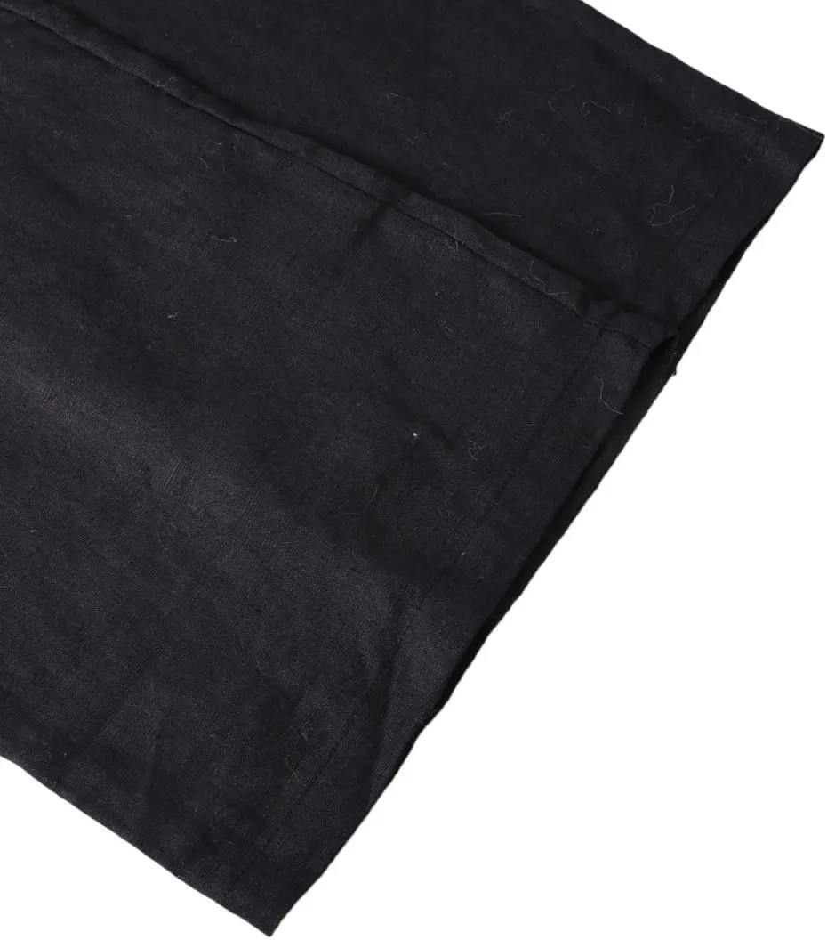 Amazhiyu Men's 100% Linen Summer Casual Elastic Drawstring Loose Pants Pockets