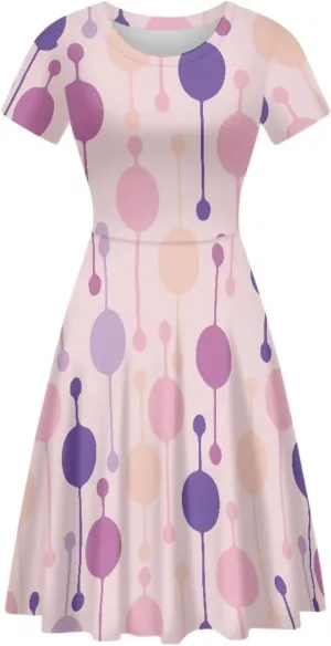 AmzPrint Women's Black and White Cow Print Dress Funny Milk Cow Themed Party Costume Mini Swing Tunic Sunflower Floral Dress