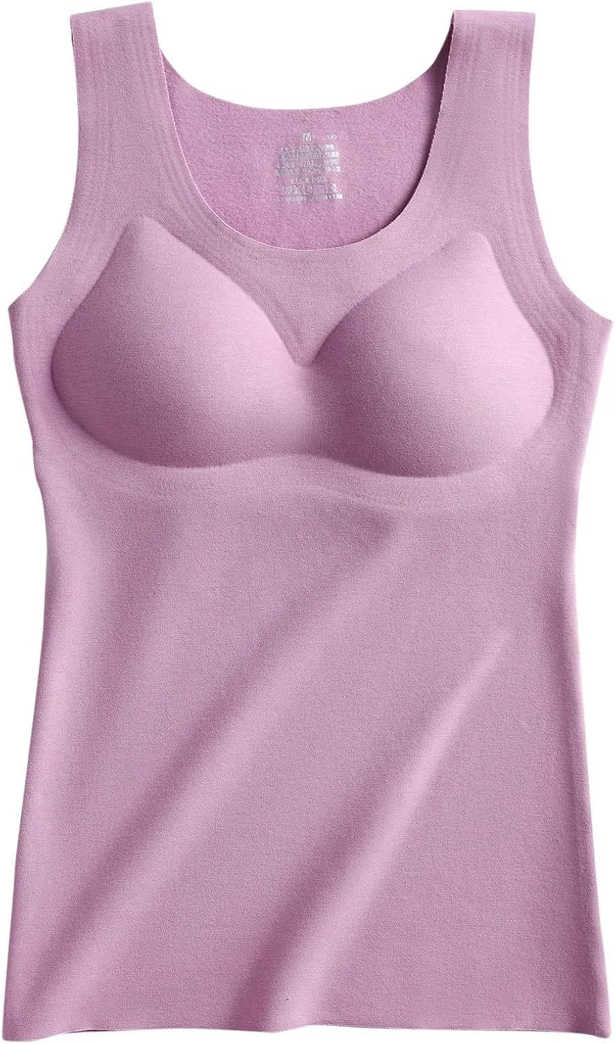 ANRIO Sleeveless Thermals for Women Cold Weather Plus Size Thermal Shirts Warm Fleece Tank Top Camisole Underwear (Color : Purple, Size : XXL/XX-Large)