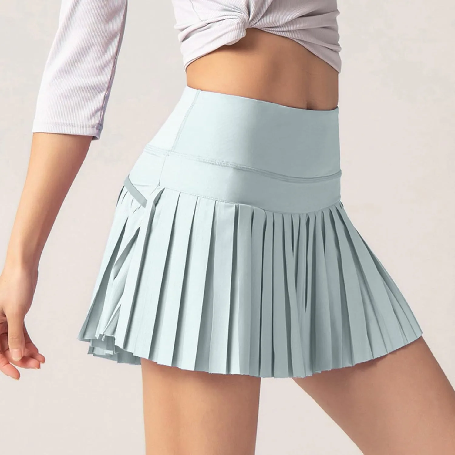 Athletic Skorts for Women Running Tennis Skirts with Shorts Trendy Casual Pleated Golf Skirt High Waist Workout Skort
