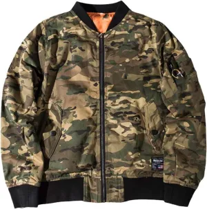 Autumn Winter Vintage Stand Up Collar Men Jacket Cotton Padded Camo1 Male Coat Baseball Camo