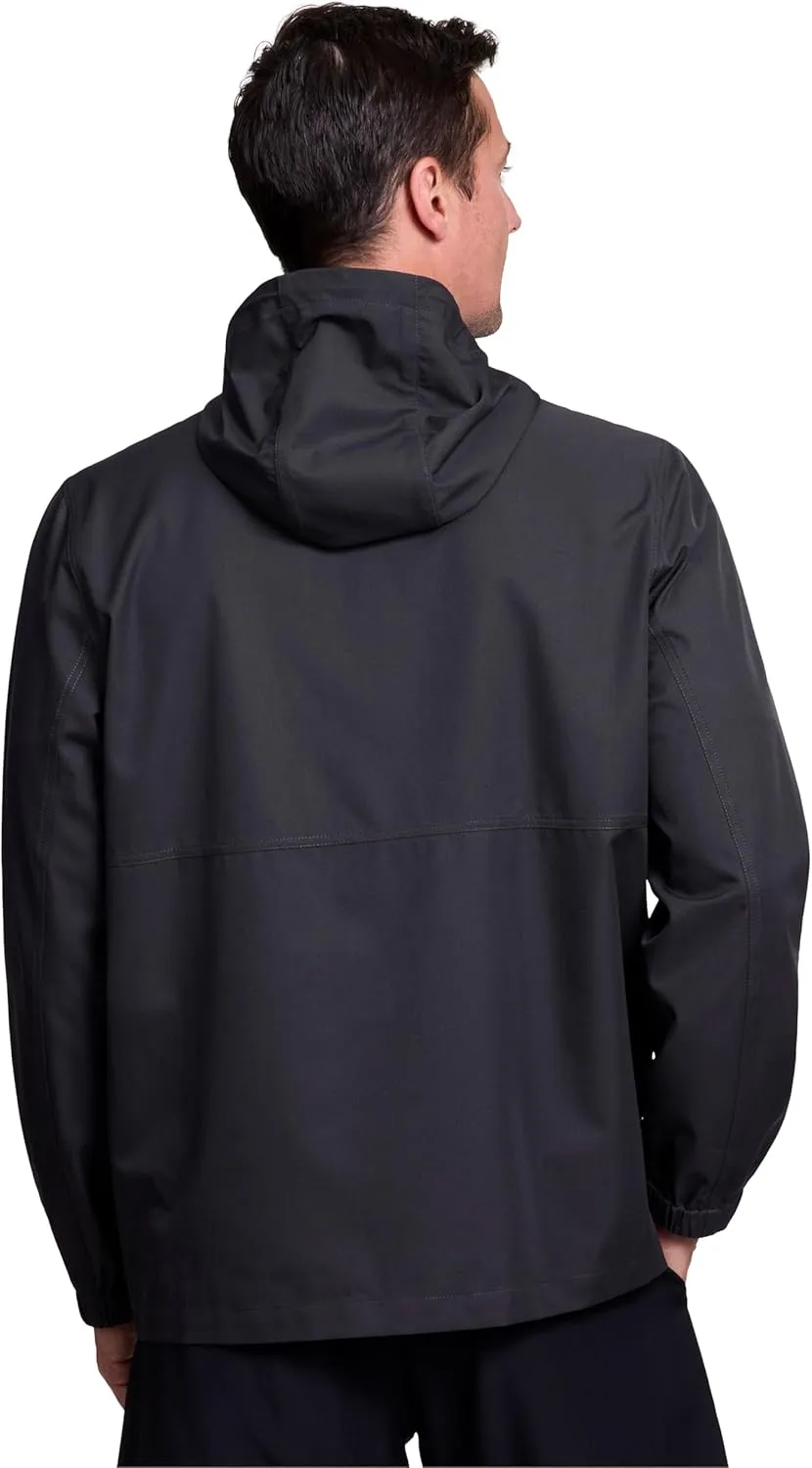 Avalanche Men's Rain Jacket, Transitional Water Resistant Technical Zip Up Hooded Rain Coat with Zipper Pockets