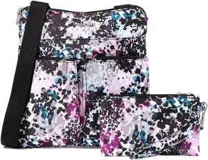 Baggallini Horizon Crossbody Bags for Women 10x10.5 Lightweight Water-Resistant Nylon RFID Purse Handbag w/Wristlet Included