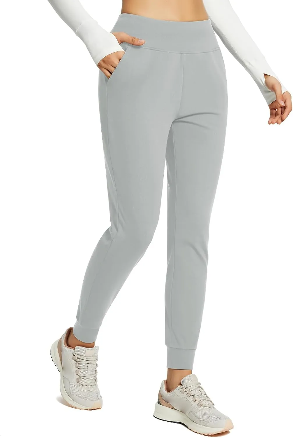 baleaf Women's Fleece Lined Joggers Water Resistant Thermal Hiking Pants Sweatpants Track Pants Winter Clothes Running Gear