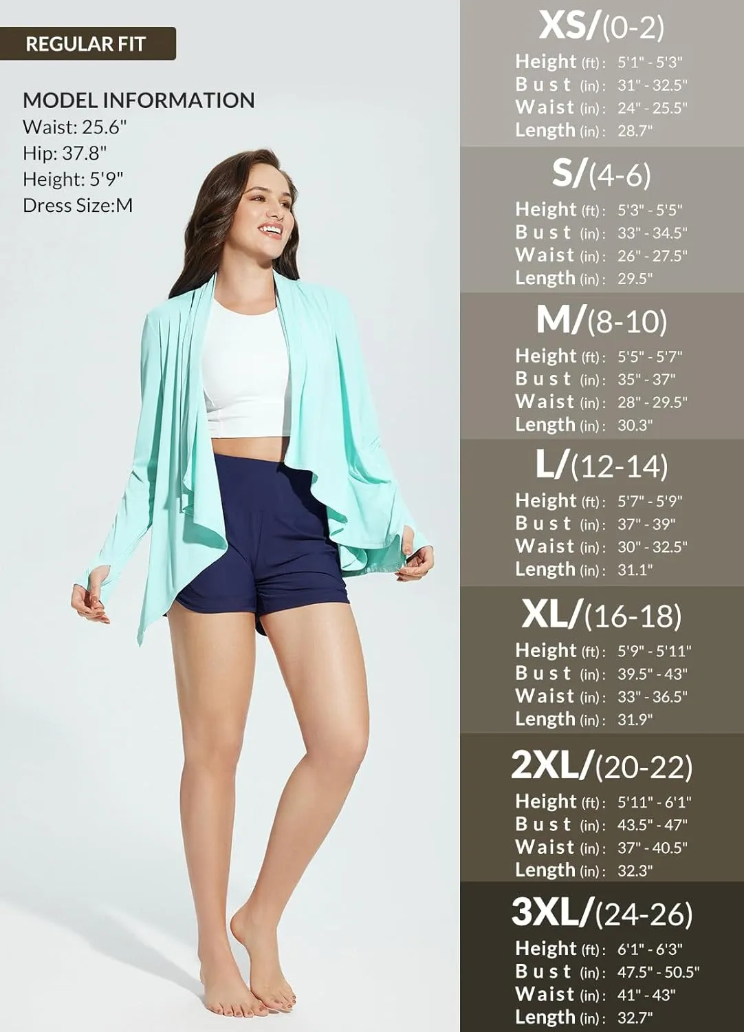 baleaf Women's Long Sleeve Sun Shirts UPF 50  Lightweight Open Front Cardigan with Pockets Beach Cover Up SPF Sun Wrap