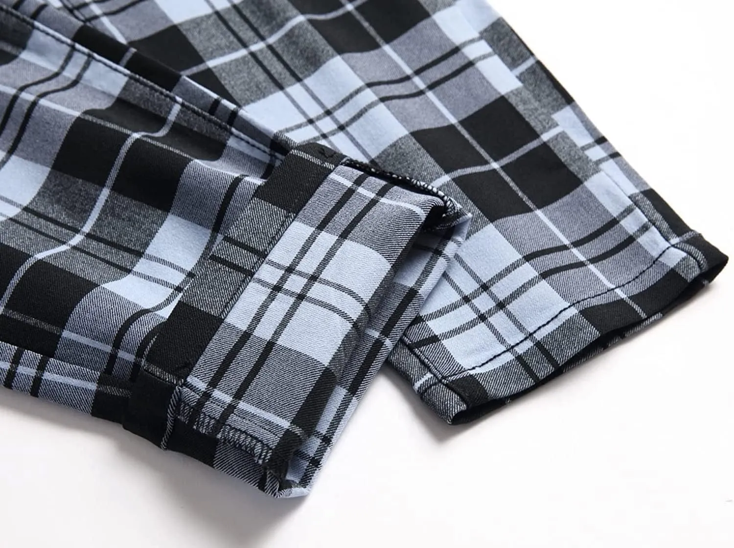 Banana Bucket Plaid Panst Stretch Slim Fit Business Casual Dress Chinos Pants Skinny Mens Dress Pants