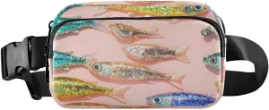 Beautiful Fishes Fanny Pack Water Resistant Waist Pack Sling Bag Purse for Women Men Travel Hiking
