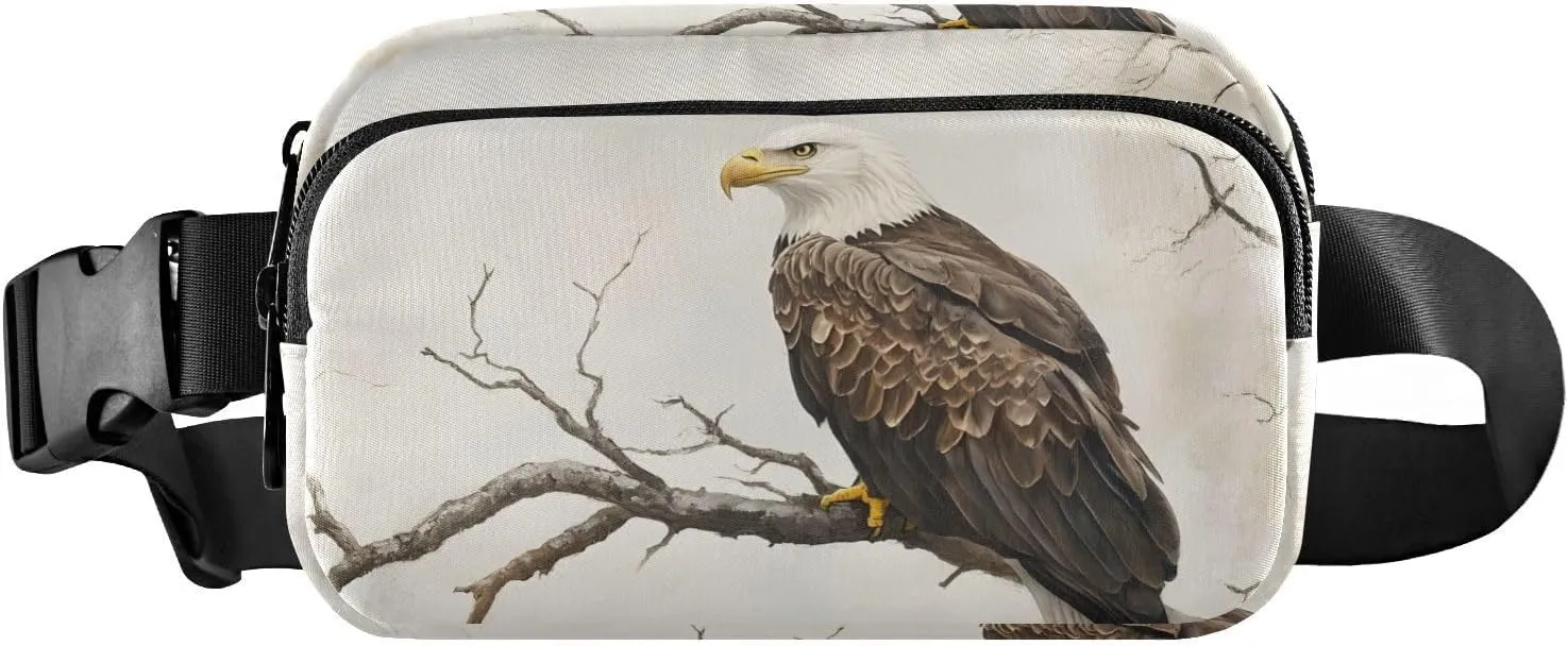 Bird on Tree Fanny Pack Water Resistant Waist Pack Sling Bag Purse for Women Men Travel Hiking