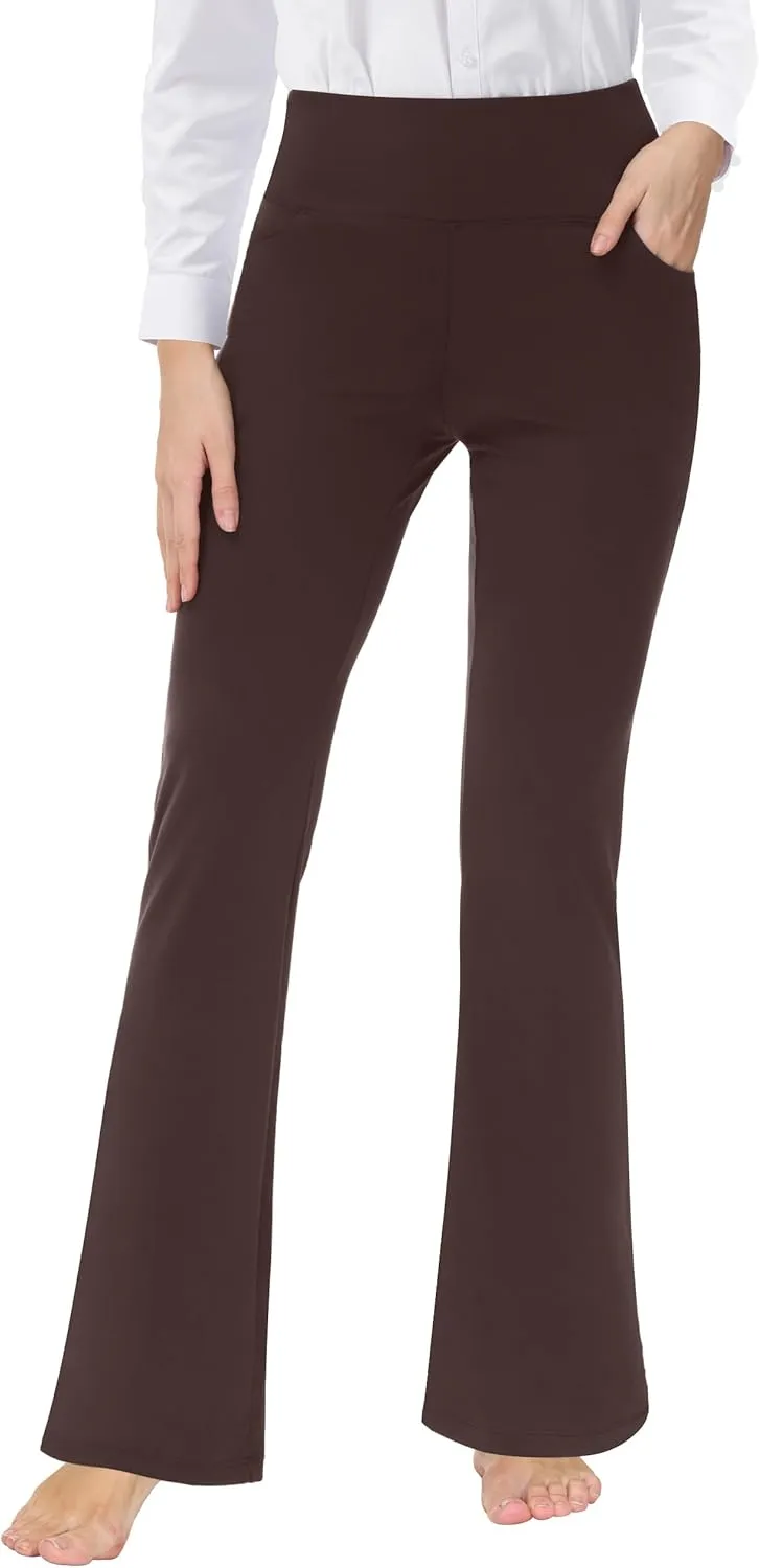 Bootcut Yoga Pants for Women High Waist Dress Pants Flare Leggings 27" 29" 31" 33" 35" 37" Workout Pant for Casual Work