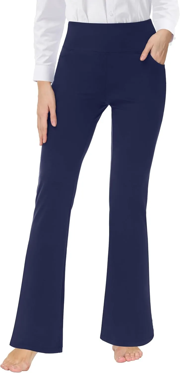 Bootcut Yoga Pants for Women High Waist Dress Pants Flare Leggings 27" 29" 31" 33" 35" 37" Workout Pant for Casual Work