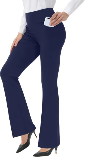 Bootcut Yoga Pants for Women High Waist Dress Pants Flare Leggings 27" 29" 31" 33" 35" 37" Workout Pant for Casual Work