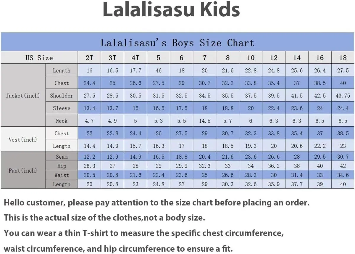 Boys Suit 3 PC Slim Fit Kids Suit Single Breasted Formal Wedding Suit Set Blazer Vest Pants