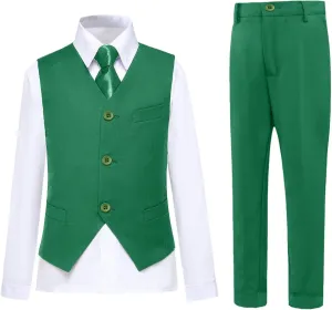 Boys Suits Kids Formal Dress Suit Vest and Pant Set for Wedding