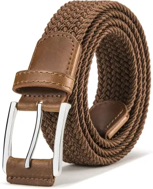 BULLIANT Stretch Belt Men,Mens Gift Woven Braided Web Belt 1 3/8 for Golf Casual Pants Shirts Jeans