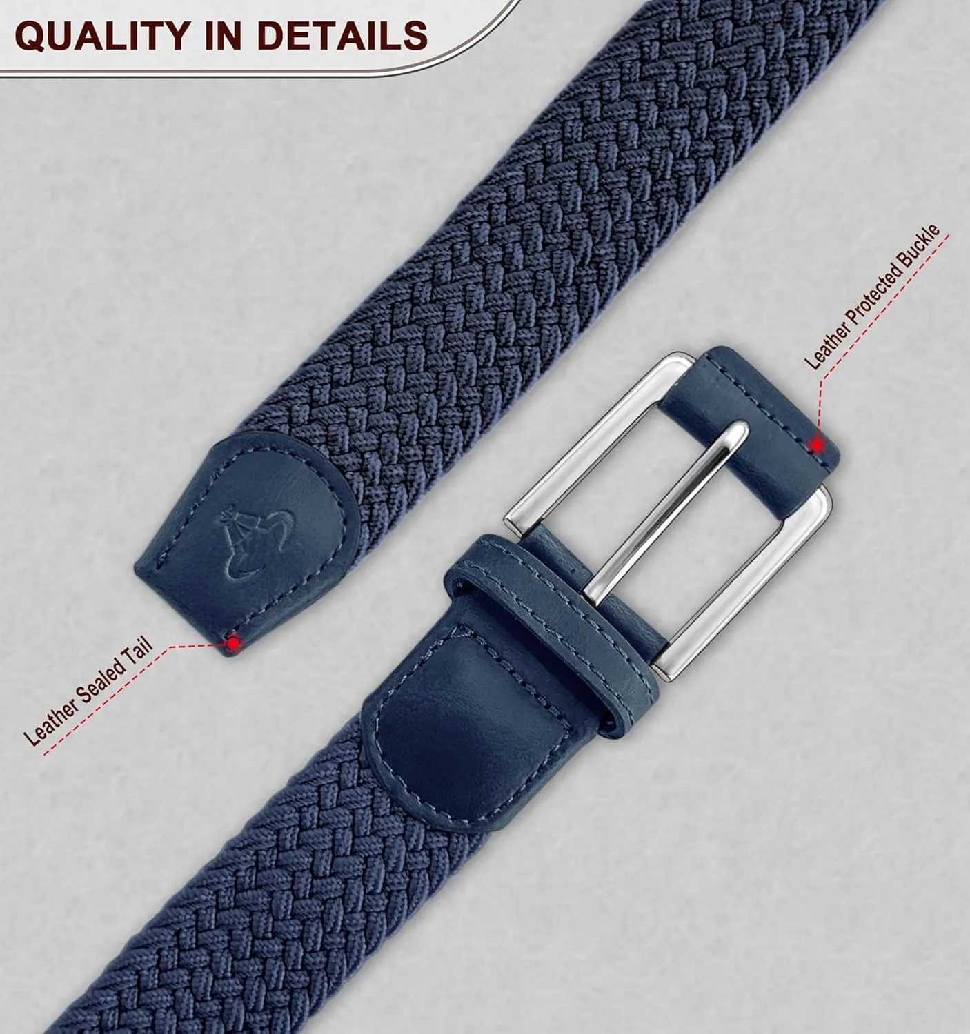 BULLIANT Stretch Belt Men,Mens Gift Woven Braided Web Belt 1 3/8 for Golf Casual Pants Shirts Jeans