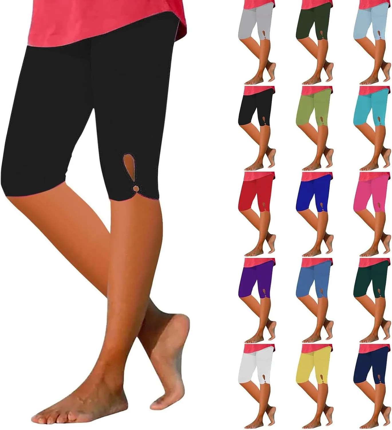 Capri Leggings for Women 2025 Casual High Waist Regular and Plus Size Yoga Workout Pants
