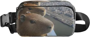 Capybara Travel Fanny Packs for Women Men, Water Resistant Waist Pack Sling Bag Purse for Travel Hiking