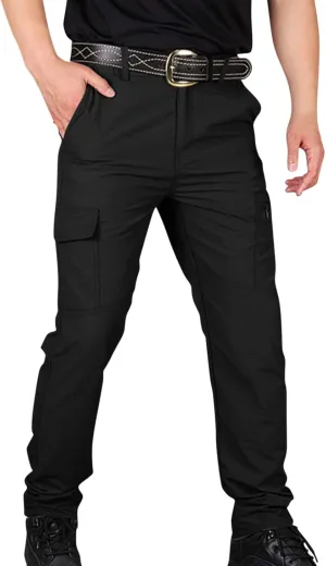 Cargo Pants for Men, Tactic Pants for Men Work Hiking Water Resistant Ripstop Flex Lightweight Outdoor Trousers