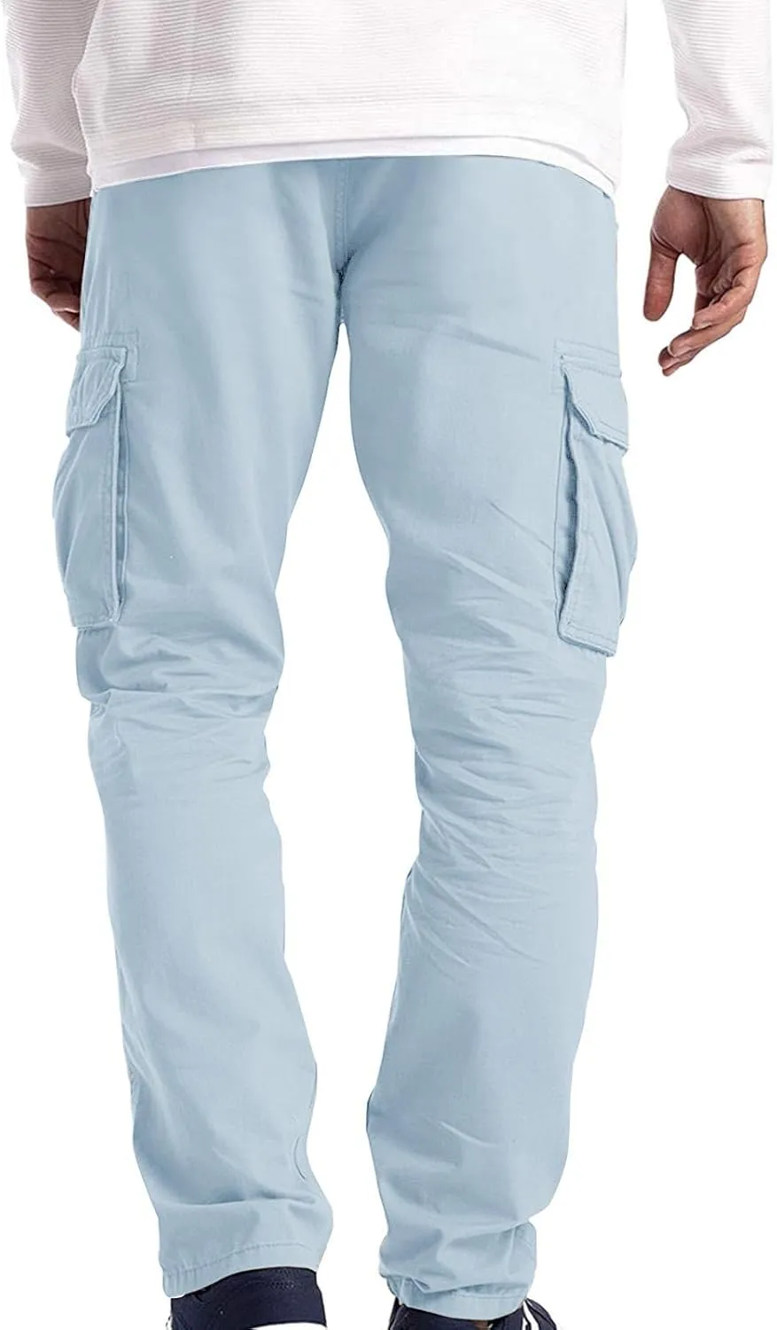 Cargo Pants for Men Tactical Jogging Pants Baggy Wide Leg Sweatpants Elastic Waist Jogger Pants with Multi Pockets