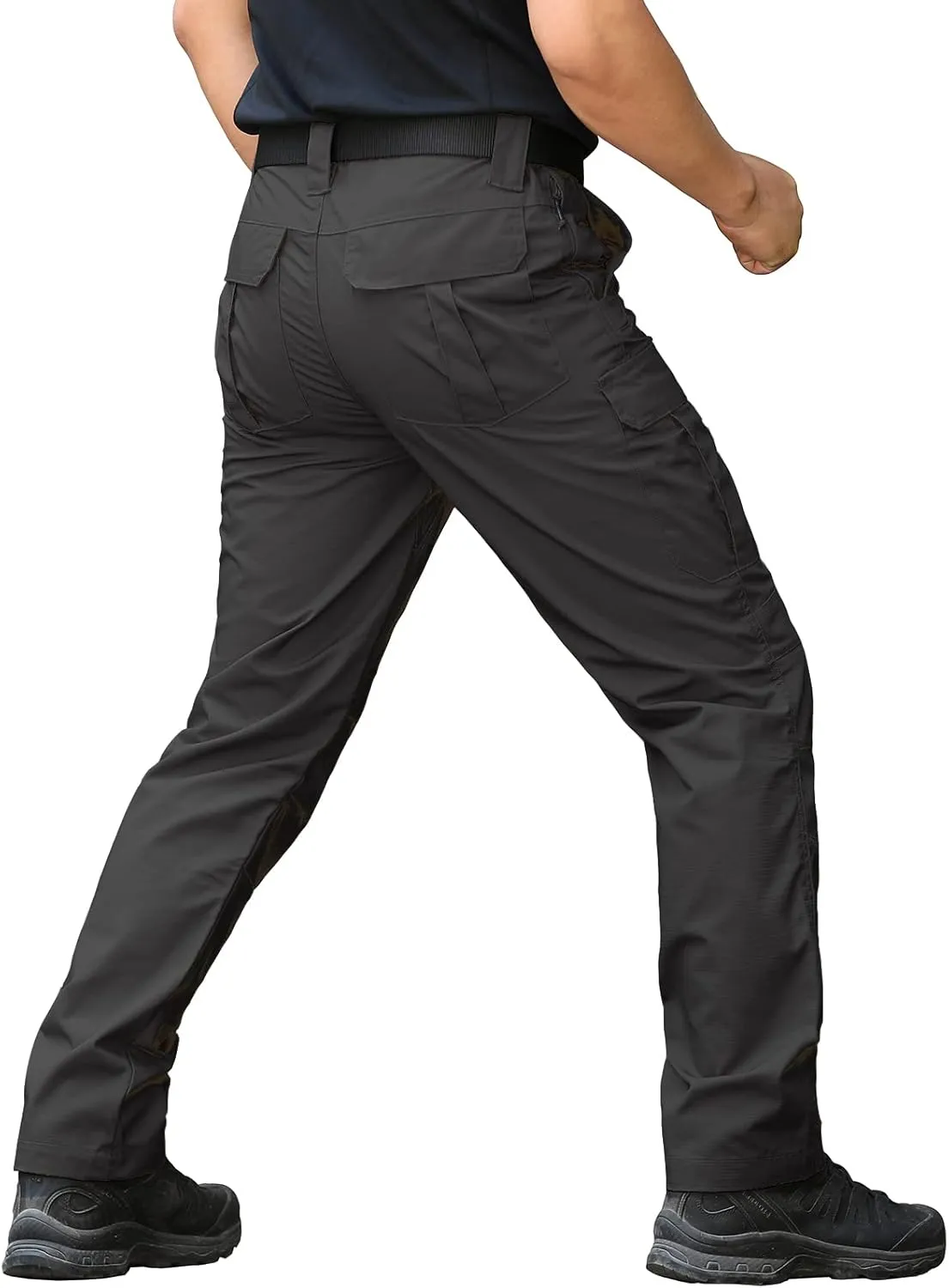 CARWORNIC Men's Ripstop Tactical Pants Water-Resistant Military Cargo Pants Lightweight EDC Pockets Outdoor Hiking Work Pants