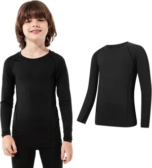 Century Star Boys Compression Shirt Leggings Sets Long Sleeve Kids Base Layer Girls Athletic Football Undershirt
