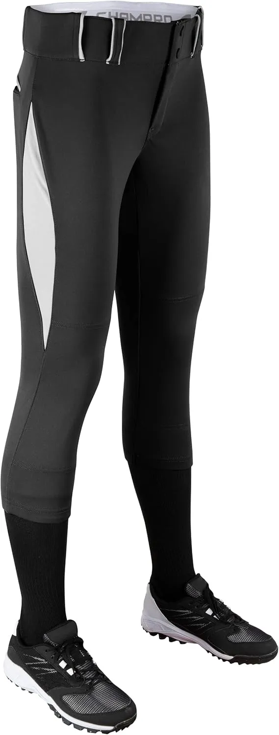 CHAMPRO Women's Surge Traditional Low-Rise Softball Pants
