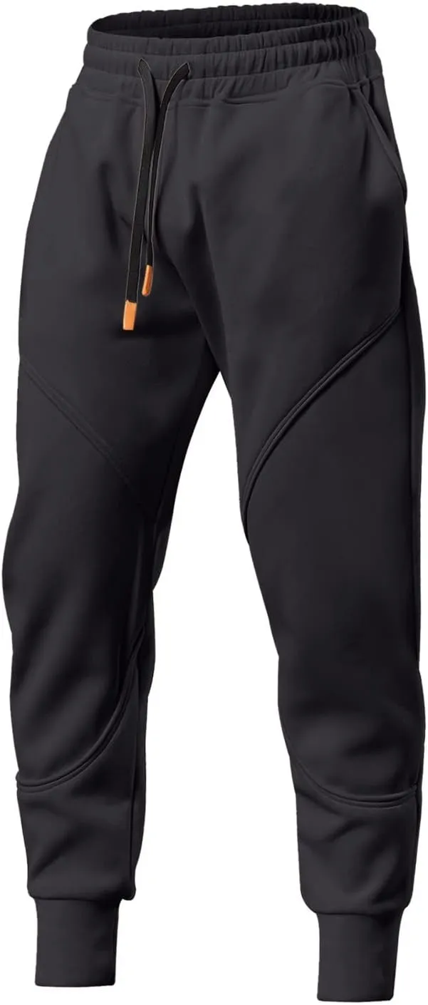Chinos Pants Men Slim Fit Male Spring Casual Fitness Running Trousers Drawstring Loose Waist Color Matching Pants
