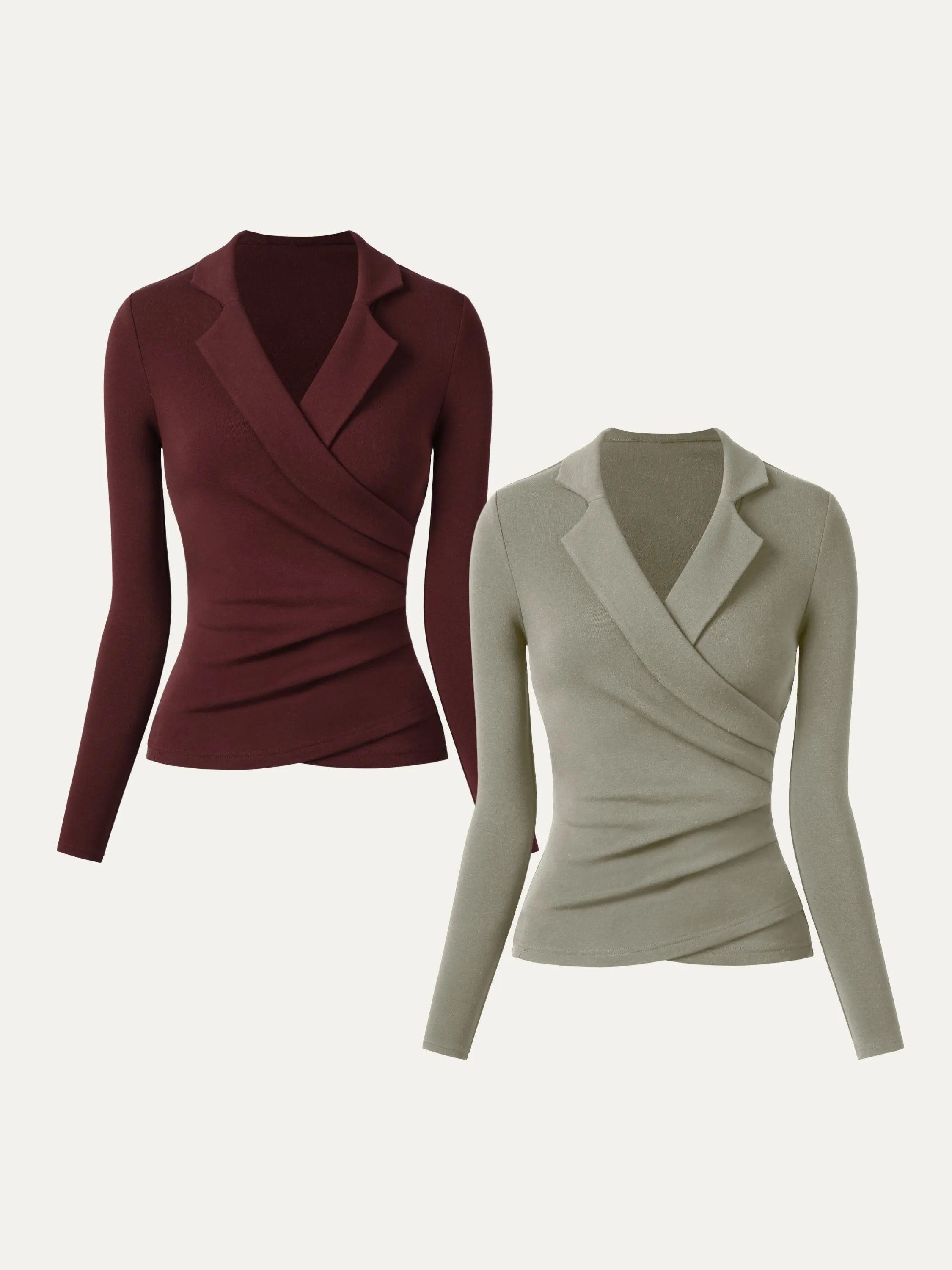 Collared Surplice Top