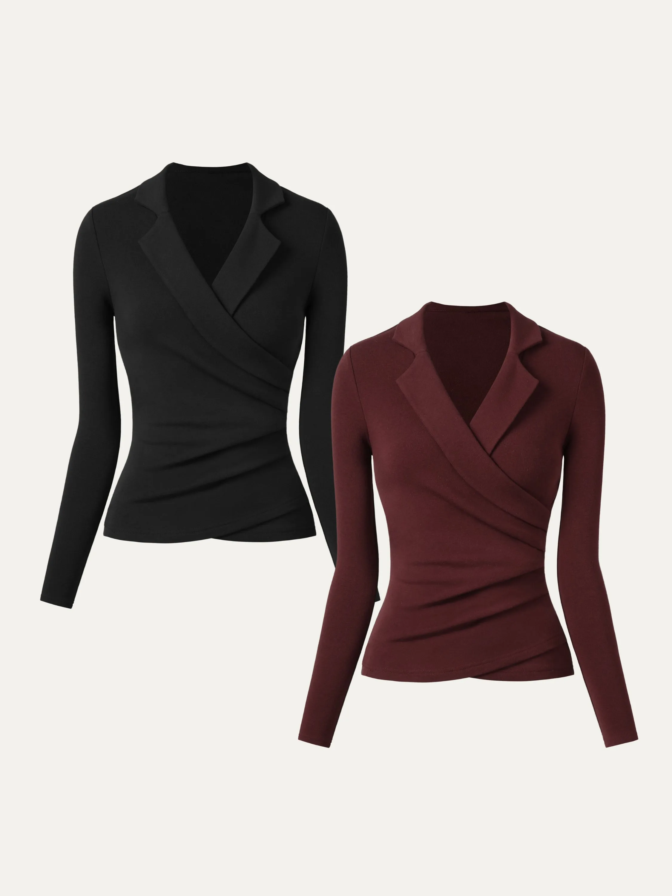 Collared Surplice Top